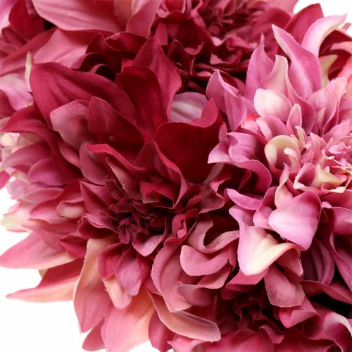 Itens Grinalda de flor de dália rosa velha, malva Ø42cm