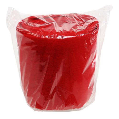 Floristik24 Velo decorativo vermelho 15cm 5m