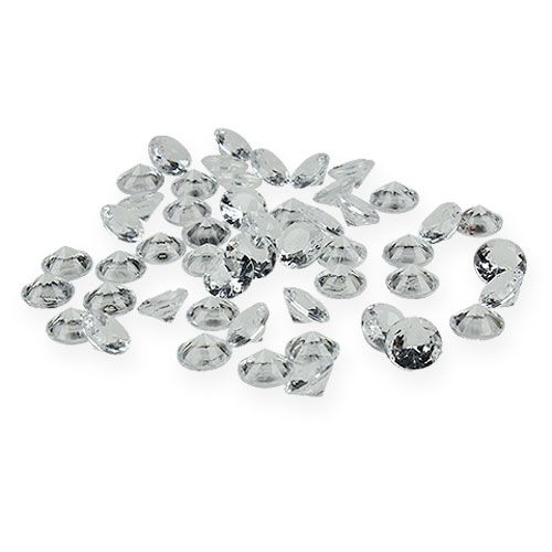 Floristik24 Diamantes decorativos 12 mm naturais 170 unidades