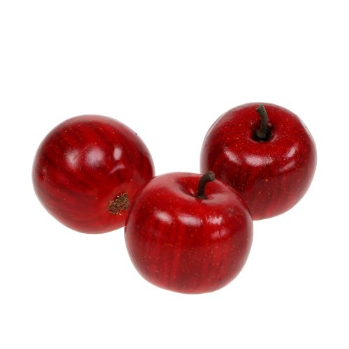 Itens Deco maçã vermelha brilhante 4,5 cm 12 peças