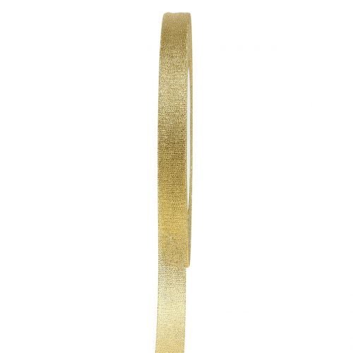 Floristik24 Fita decorativa dourada 6mm 22,5m