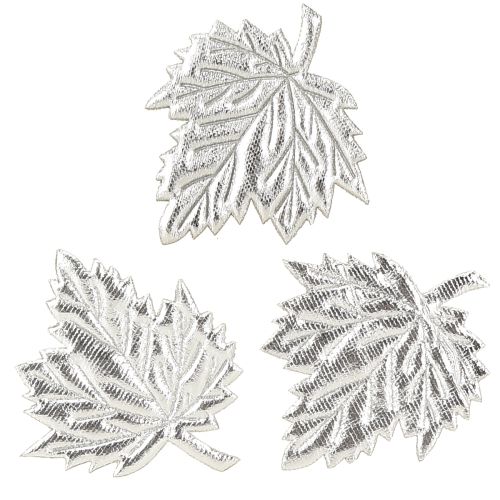 Folhas decorativas de seda 5cm prata 60 un
