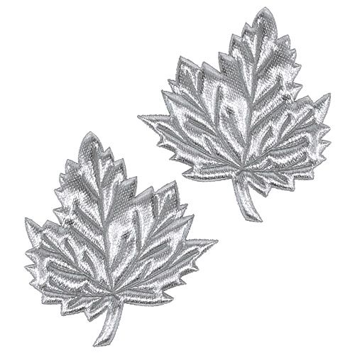 Itens Folhas decorativas de seda 5cm prata 60p
