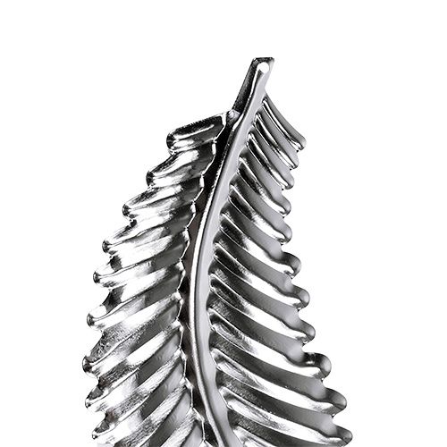 Floristik24 Folha decorativa feita de metal prata 4cm x 12cm 12pcs