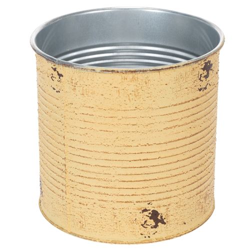 Itens Vaso decorativo de metal cor damasco para plantas, decoração de verão, Ø15,5cm A15cm