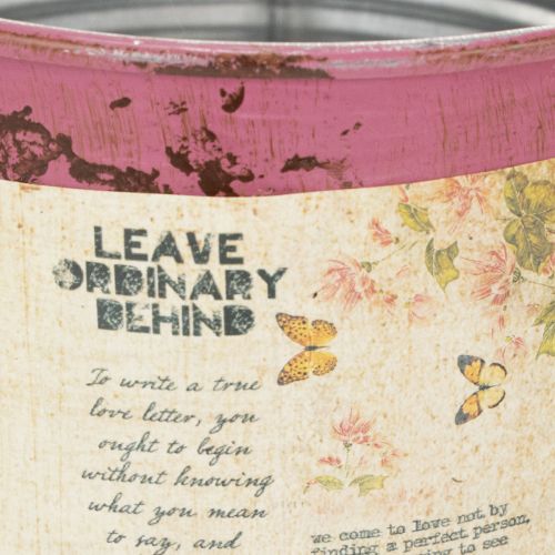 Itens Lata decorativa de metal roxa para plantas, Ø15,5cm A15cm