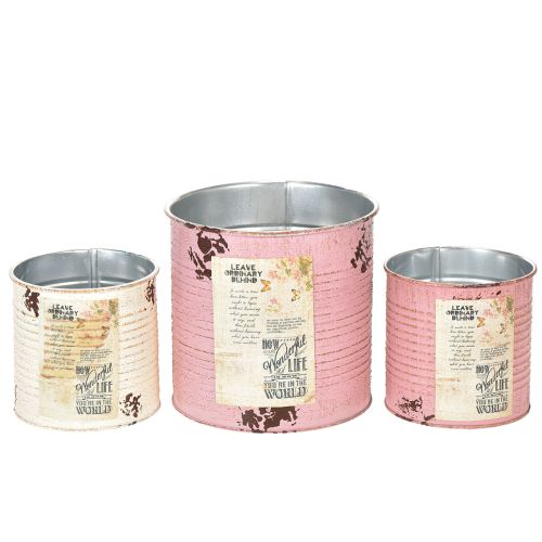 Itens Conjunto de vasos de flores para varanda e jardim, decoração de floreira, estilo vintage, 15 cm, 3 peças