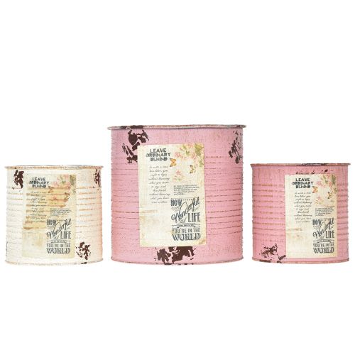 Itens Conjunto de vasos de flores para varanda e jardim, decoração de floreira, estilo vintage, 15 cm, 3 peças