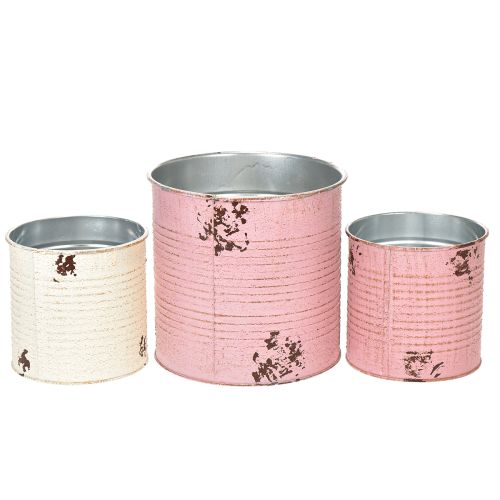 Itens Conjunto de vasos de flores para varanda e jardim, decoração de floreira, estilo vintage, 15 cm, 3 peças