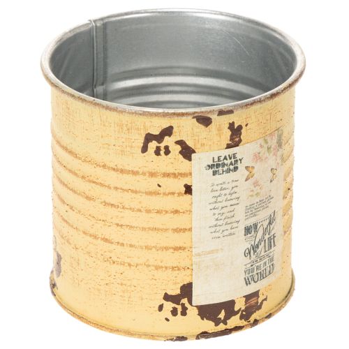 Itens Vaso decorativo de metal, cor damasco, para plantas, Ø8cm A7,5cm