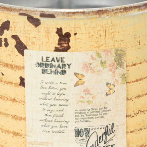 Itens Vaso decorativo de metal, cor damasco, para plantas, Ø8cm A7,5cm