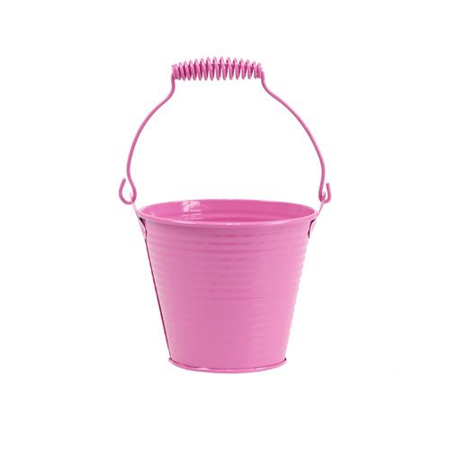 Floristik24 Balde decorativo rosa Ø11cm Alt.10cm