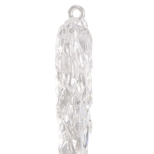 Floristik24 Pingentes de gelo decorativos para pendurar decoração de inverno transparentes 28,5 cm 3 peças