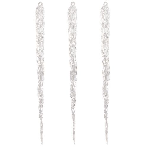 Floristik24 Pingentes de gelo decorativos para pendurar decoração de inverno transparentes 28,5 cm 3 peças