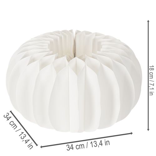 Bola decorativa de papel, decoração moderna de abóbora, papel em formato de favo de mel, 34 cm, 2 peças | Floristik24.pt