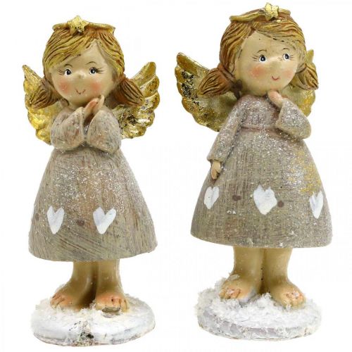 Floristik24 Deco anjo figura de anjo de natal anjo par H10cm 2 peças