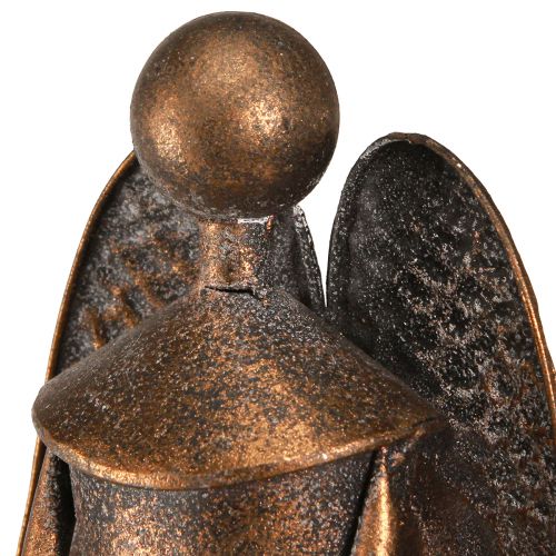 Floristik24 Anjo decorativo com estrela metal Natal bronze Alt.52cm