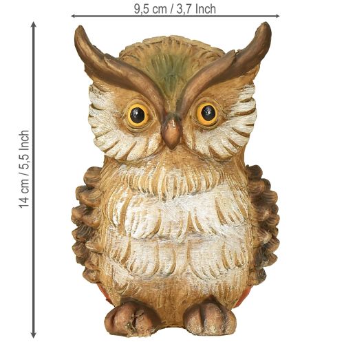 Itens Coruja decorativa figura decorativa pintada à mão decoração de outono poliresina H14cm