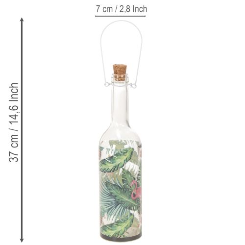 Garrafa decorativa de LED em formato de flamingo, 37,5 cm, branco quente (2 unidades) | Floristik24.pt