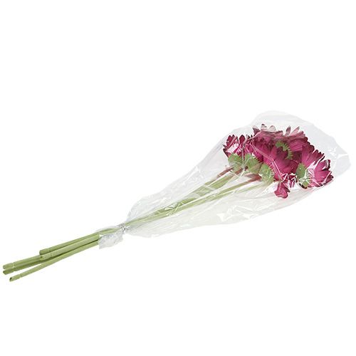 Floristik24 Gérbera decorativa rosa escuro Ø10cm C53cm 6 unidades