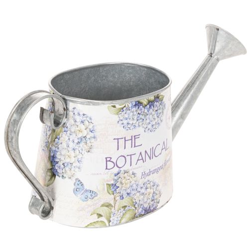 Regador decorativo em metal com estampa de hortênsias, estilo vintage, 30x11x14,5cm | Floristik24.pt