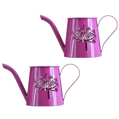 Itens Regador decorativo jarro de metal dente de leão roxo Alt.12cm 2 unidades
