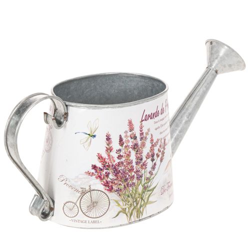 Regador decorativo de metal, lavanda, design retrô para jardim, 30×11×14,5cm | Floristik24.pt