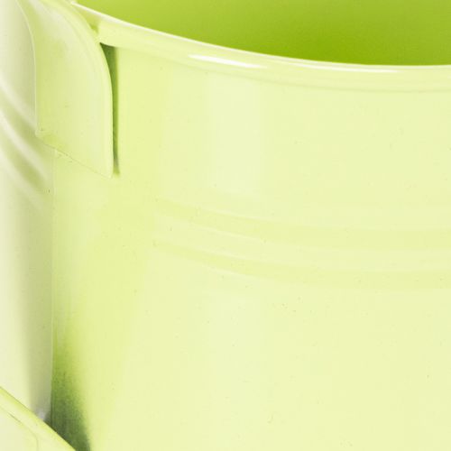 Conjunto de regadores decorativos em tons pastel de salmão, verde e verde-amarelado - vasos de metal Ø11cm A10cm, 8 peças | Floristik24.pt