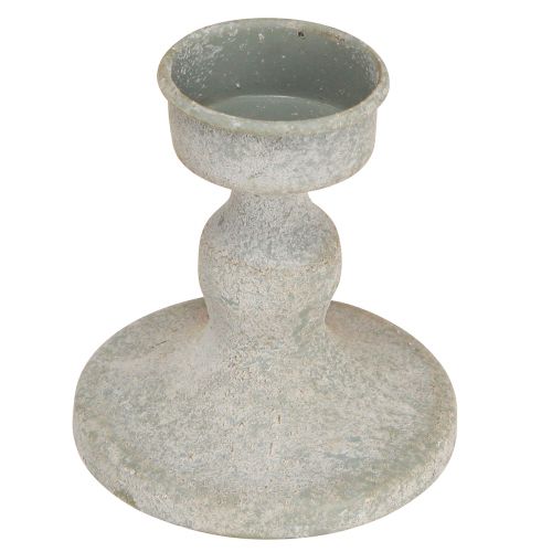 Itens Copo de vidro decorativo metal cinza estilo vintage Ø8cm Alt.15,5cm