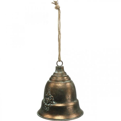 Floristik24 Sino decorativo, sino de metal, sino dourado para pendurar Ø20,5cm H24cm