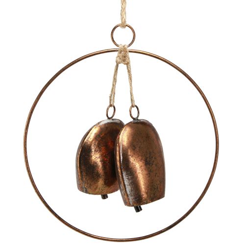 Itens Sinos decorativos em anel pendurado decoração Natal bronze Ø29cm