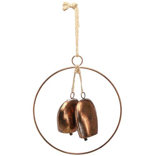 Itens Sinos decorativos em anel pendurado decoração Natal bronze Ø29cm