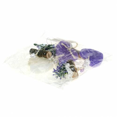 Floristik24 Cabide decorativo roxo, branco L47cm