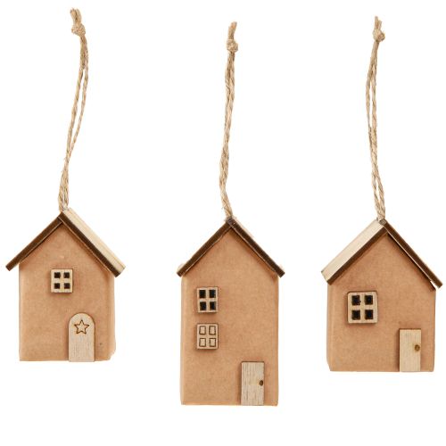 Itens Casa decorativa árvore de natal decoração vermelho-marrom natural 6 cm 9 peças
