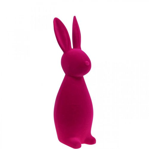 Floristik24 Deco Bunny Rosa Deco Coelhinho da Páscoa Flocado A 47cm