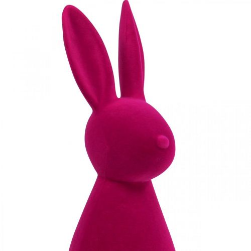 Floristik24 Coelho Decorativo Rosa Coelho Decorativo Páscoa – 2ª Escolha – Flocado H47cm