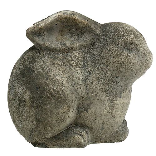 Floristik24 Coelho decorativo em tom cinza 17 cm x 12 cm x 15 cm