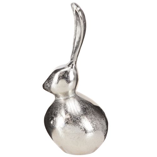 Itens Coelho Decorativo Metal Páscoa Prata Redondo Ø12cm H25cm