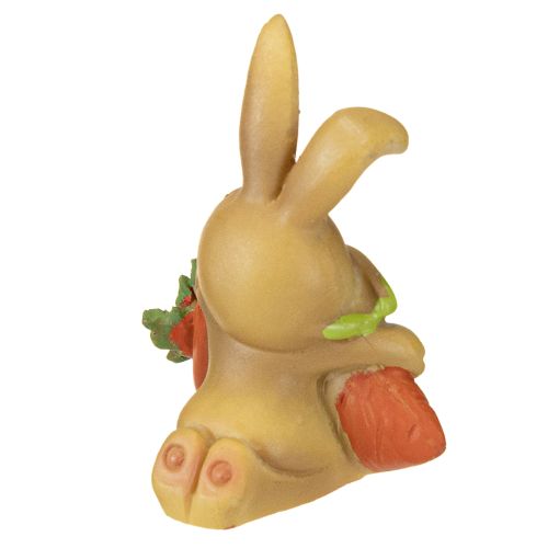 Itens Coelhinho decorativo com cenoura, boneco de decoração de coelho da Páscoa H5,5cm 6 peças