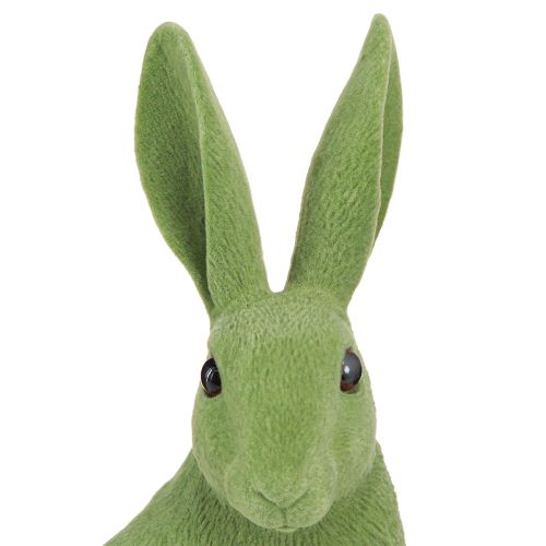 Itens Coelhinho decorativo sentado Coelhinho da Páscoa flocado verde 12×9×25cm