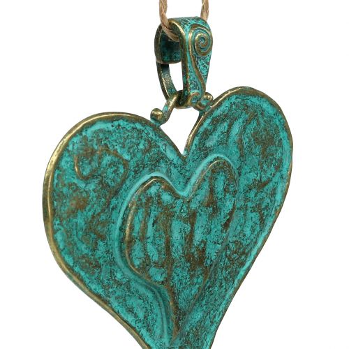 Floristik24 Coração decorativo para pendurar metal 6 peças