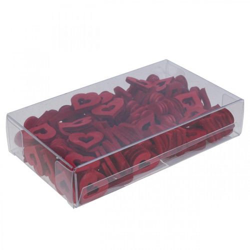 Itens Corações decorativos dispersão decoração corações de madeira vermelho Ø2cm 144p