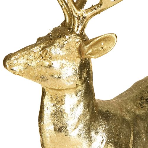 Itens Figura decorativa de rena em pé dourada 10,5×4,5×16cm 2 peças