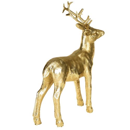 Itens Figura decorativa de rena em pé dourada 10,5×4,5×16cm 2 peças