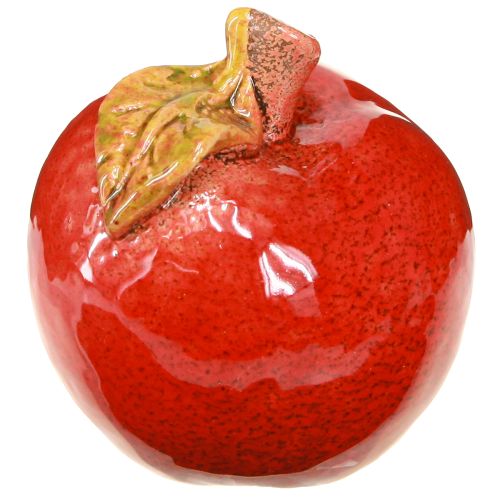 Itens Maçãs de cerâmica decorativas decoração de mesa outono vermelho verde H7,5cm 4 peças