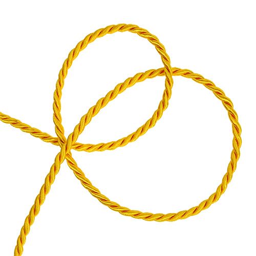 Cordão decorativo em amarelo 4mm 25m