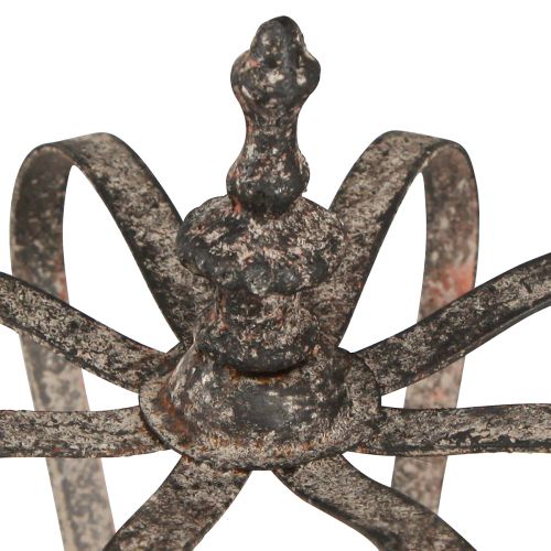 Itens Coroa decorativa estilo antigo decoração em metal ferrugem Ø19,5cm H22cm