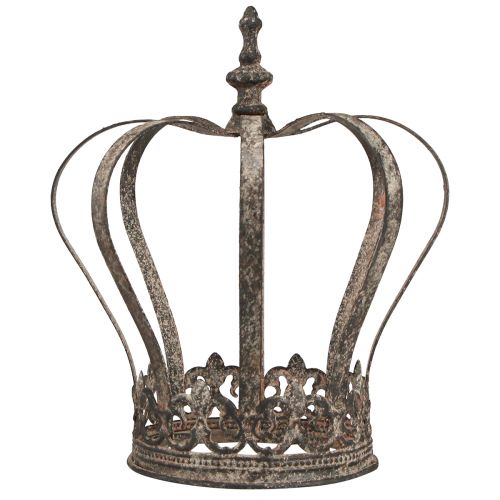 Itens Coroa decorativa estilo antigo decoração em metal ferrugem Ø19,5cm H22cm