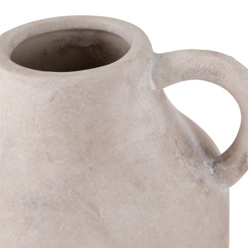 Itens Jarro decorativo em cerâmica na cor bege Ø14,5cm H22cm