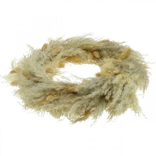Itens Coroa de porta de grama dos pampas Lagurus coroa de flores secas coroa de flores Ø31cm